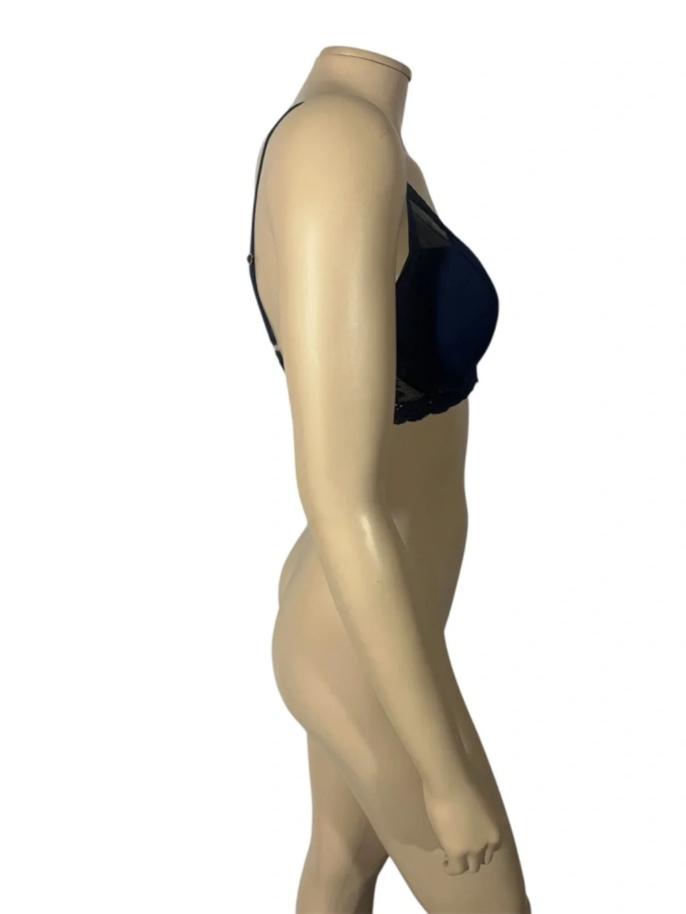 Natori Feather Tshirt Bra Navy Lace Trim Underwire Bra - Women Intimates - Picture 2 of 12